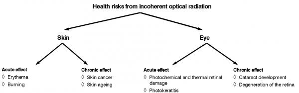 Fig. 2: Optical radiation health risks